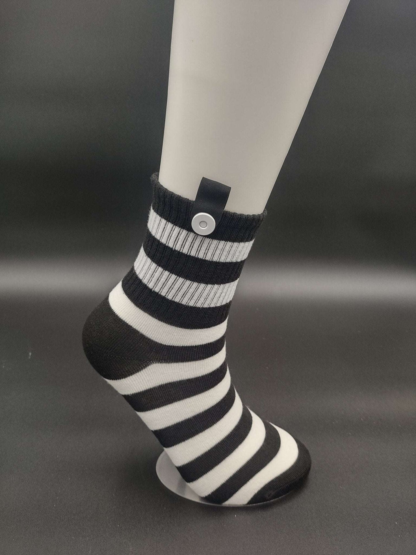 Zurich Striped Novelty Socks – Magnetic Lock and Loop Design - Le Loxx