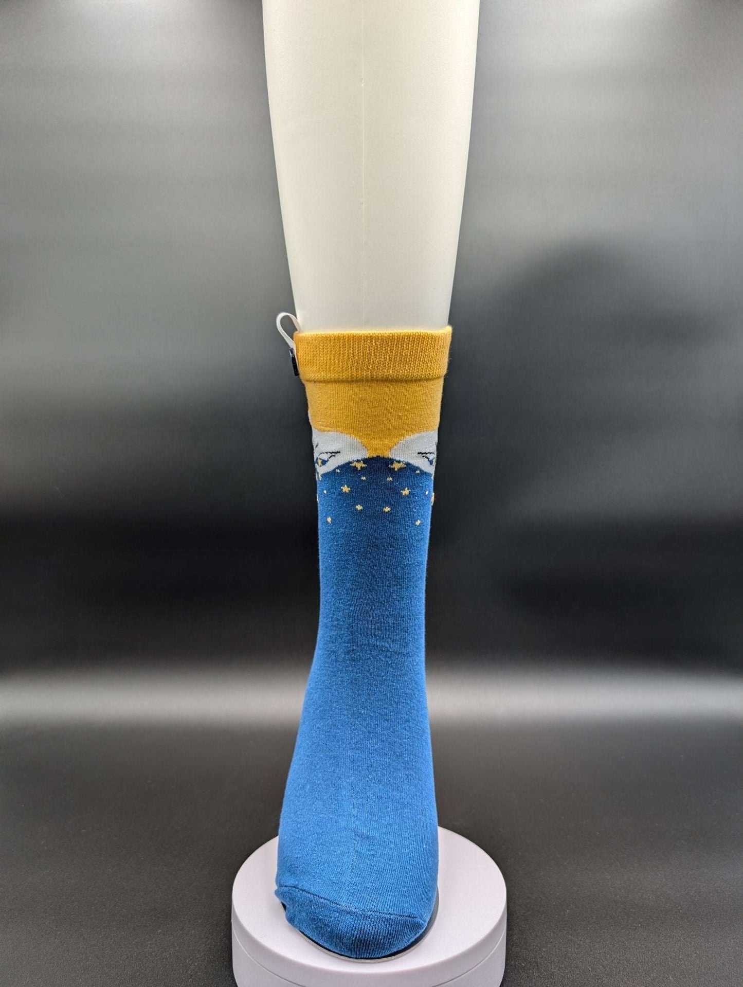 Bali Blue & Yellow high ankle socks - Le Loxx