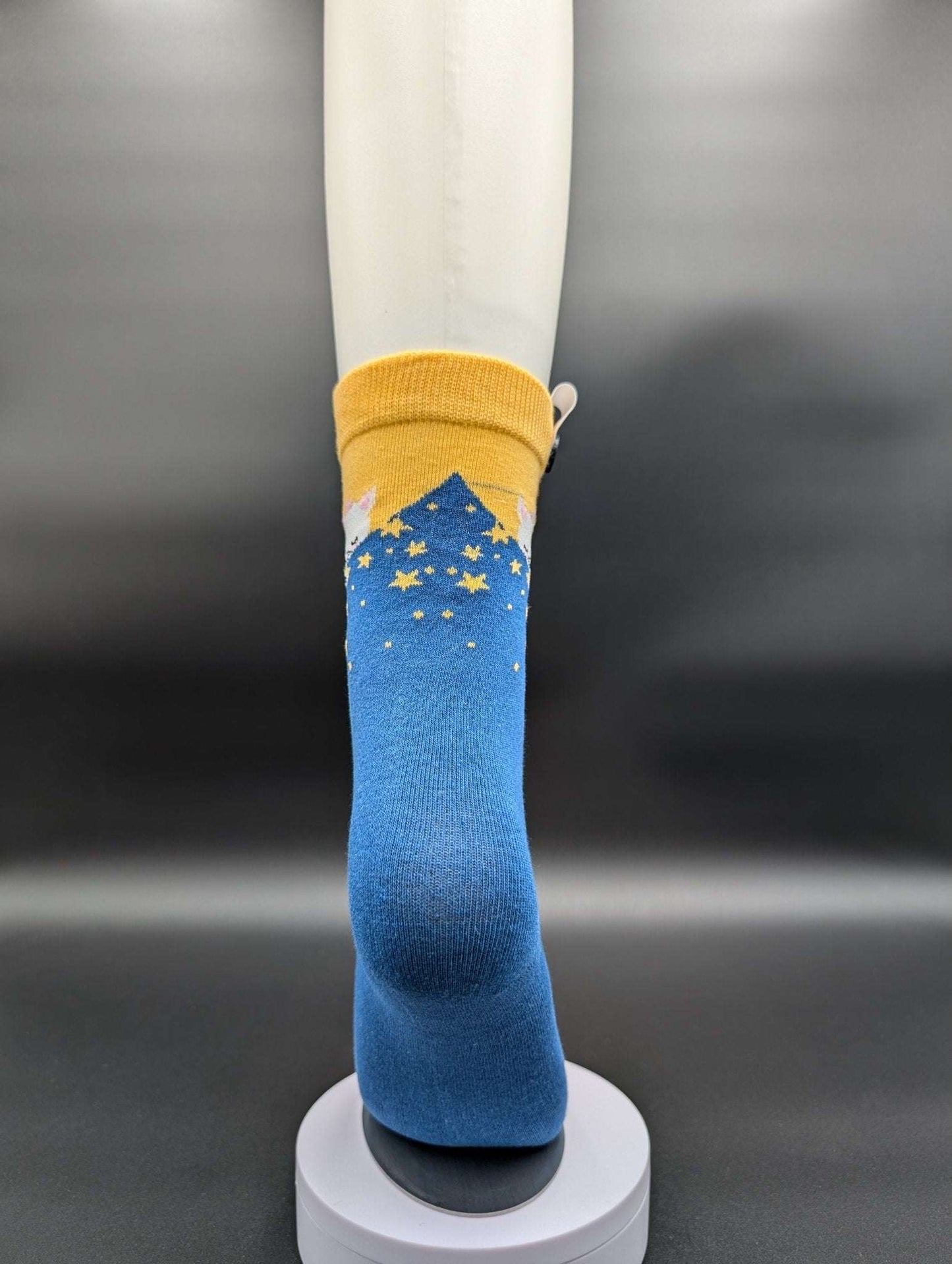 Bali Blue & Yellow high ankle socks - Le Loxx