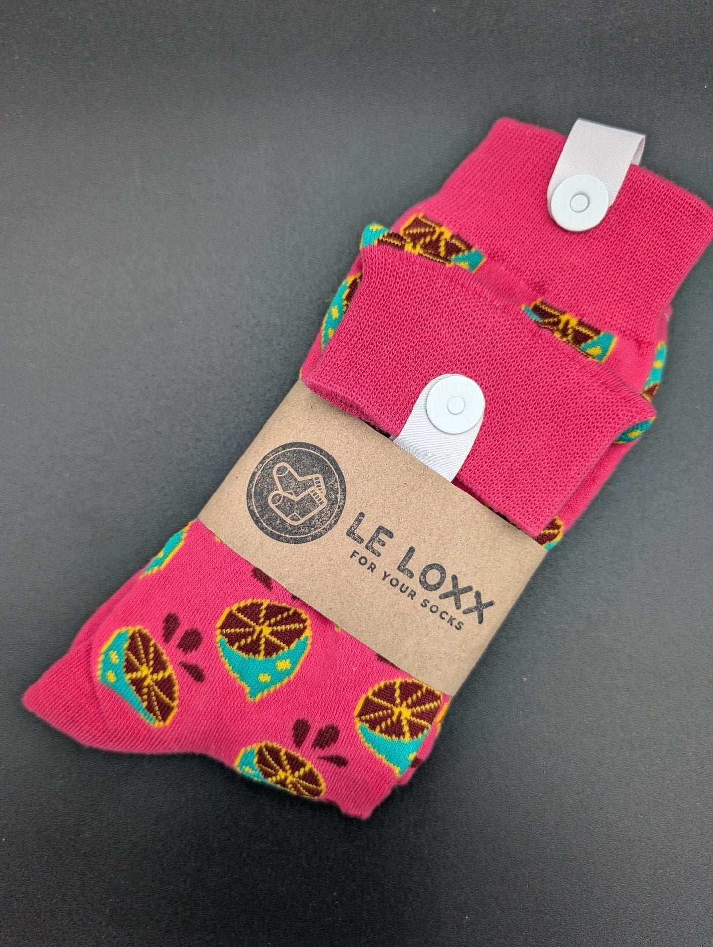 Hawaii Pink Guava Crew Socks – Magnetic Lock and Loop Design - Le Loxx