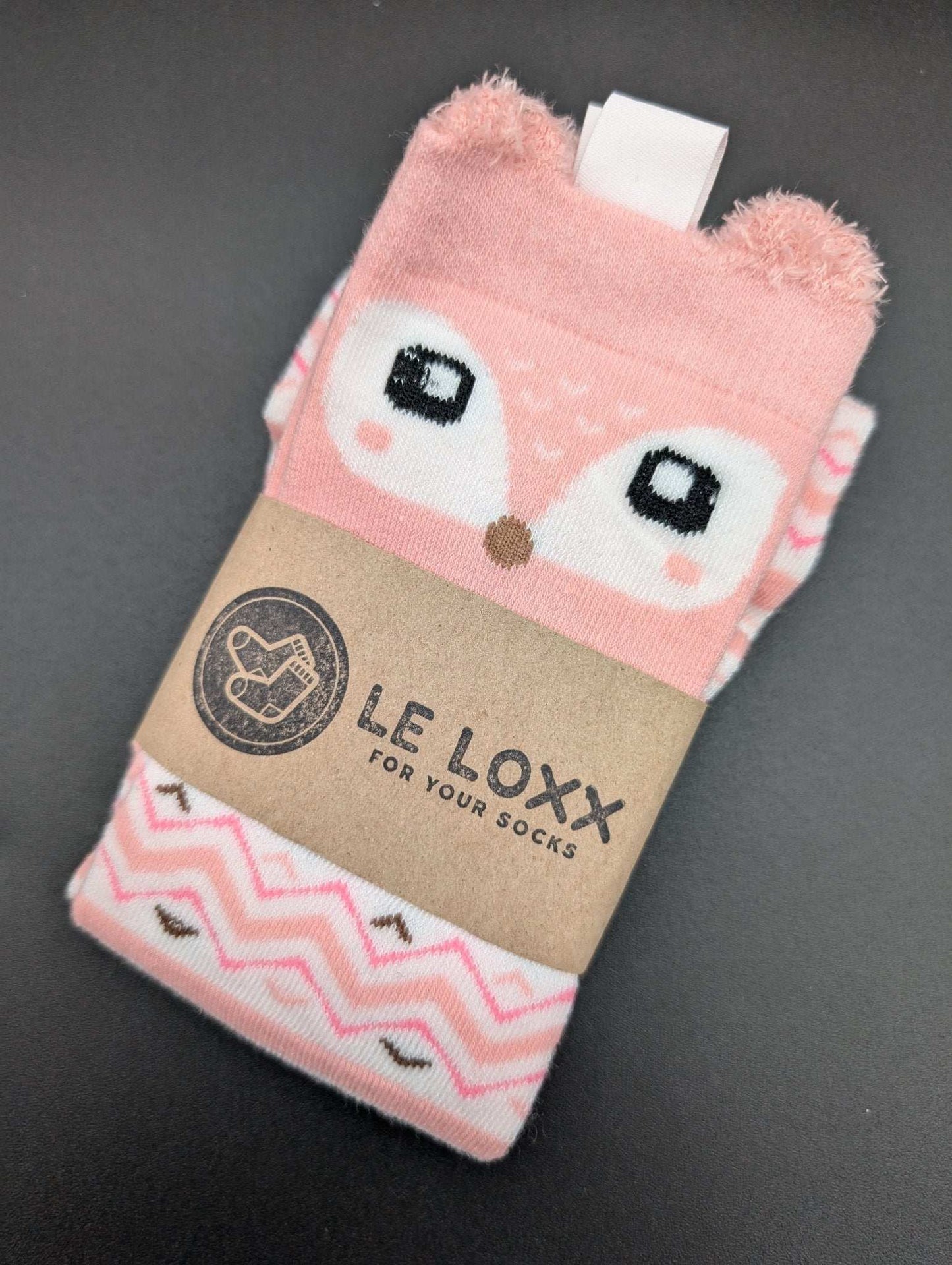 Sichuan Pink Knee High Kids Socks – Magnetic Lock and Loop Design - Le Loxx