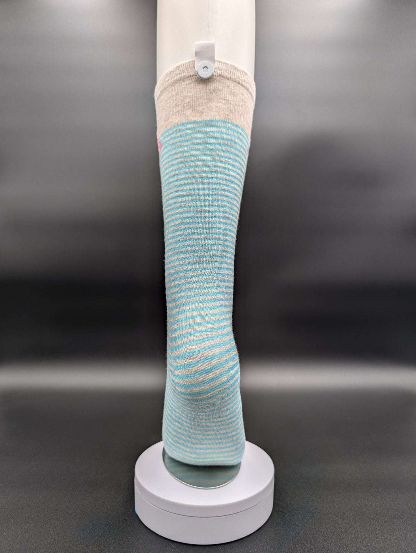 Sichuan Blue Knee High Kids Socks – Magnetic Lock and Loop Design - Le Loxx