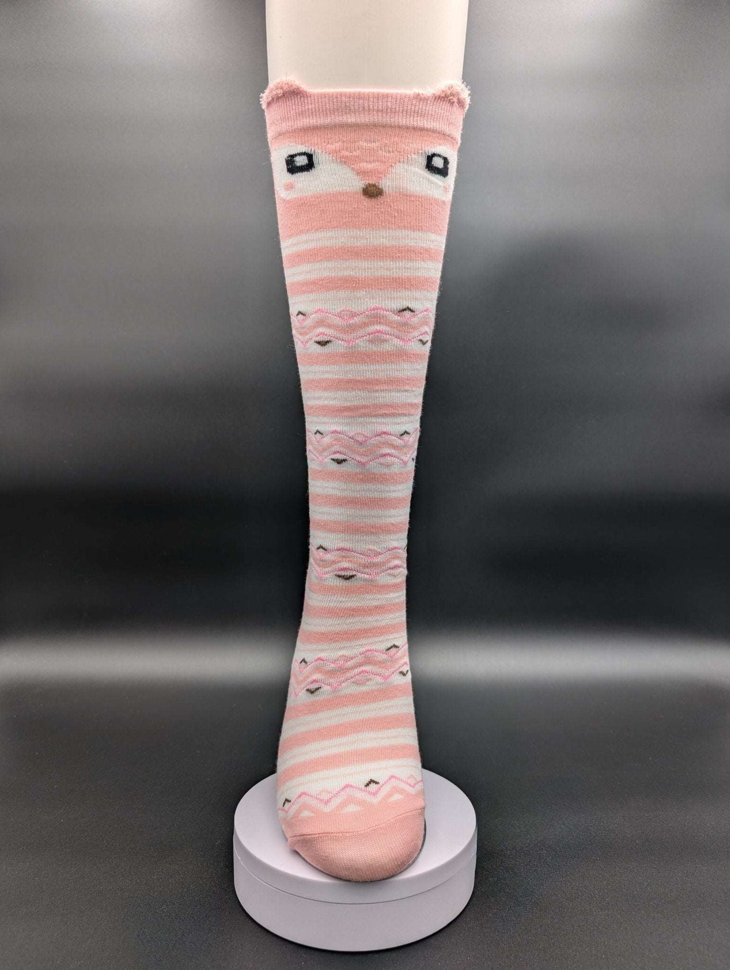 Sichuan Pink Knee High Kids Socks – Magnetic Lock and Loop Design - Le Loxx