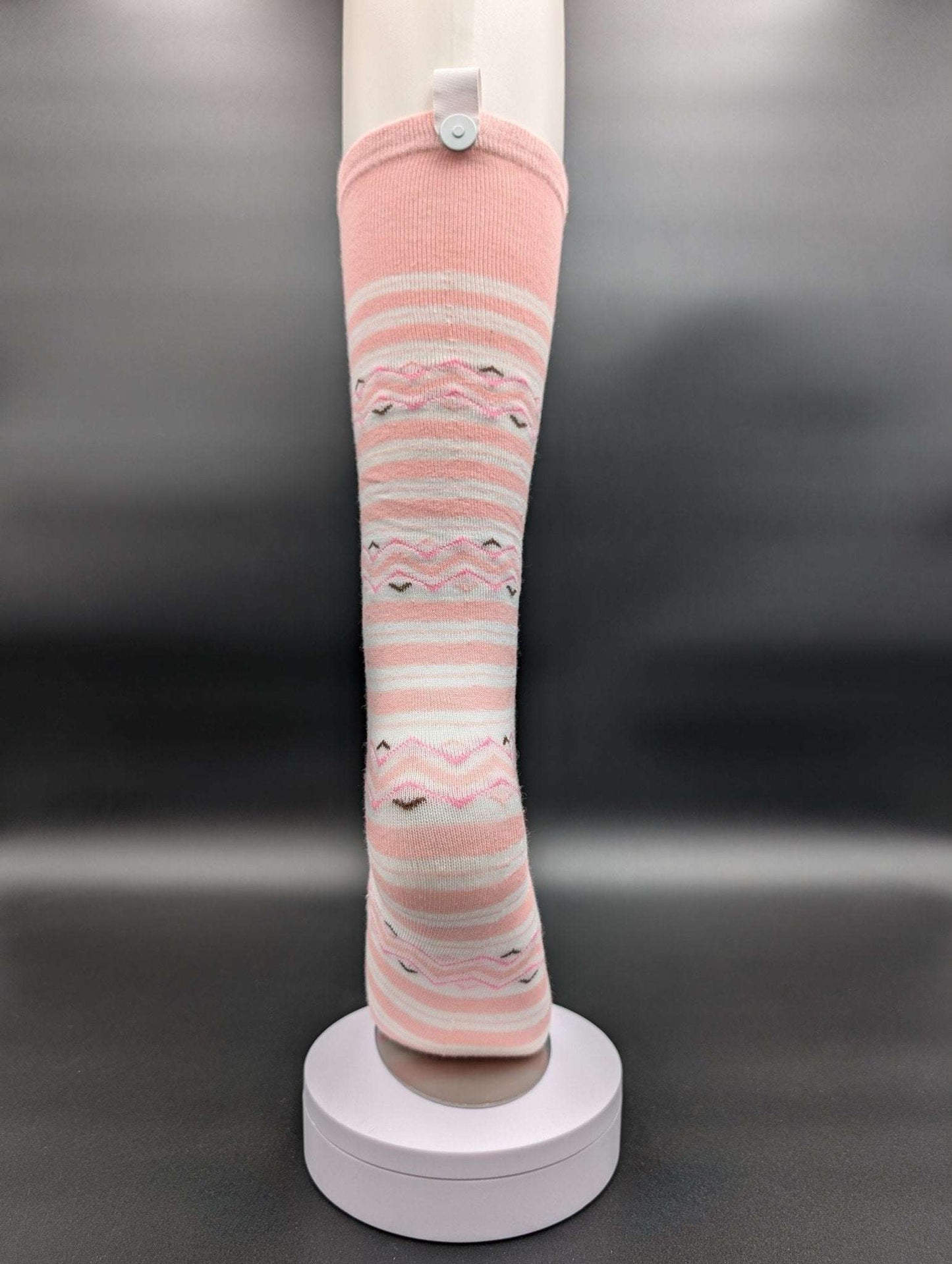 Sichuan Pink Knee High Kids Socks – Magnetic Lock and Loop Design - Le Loxx
