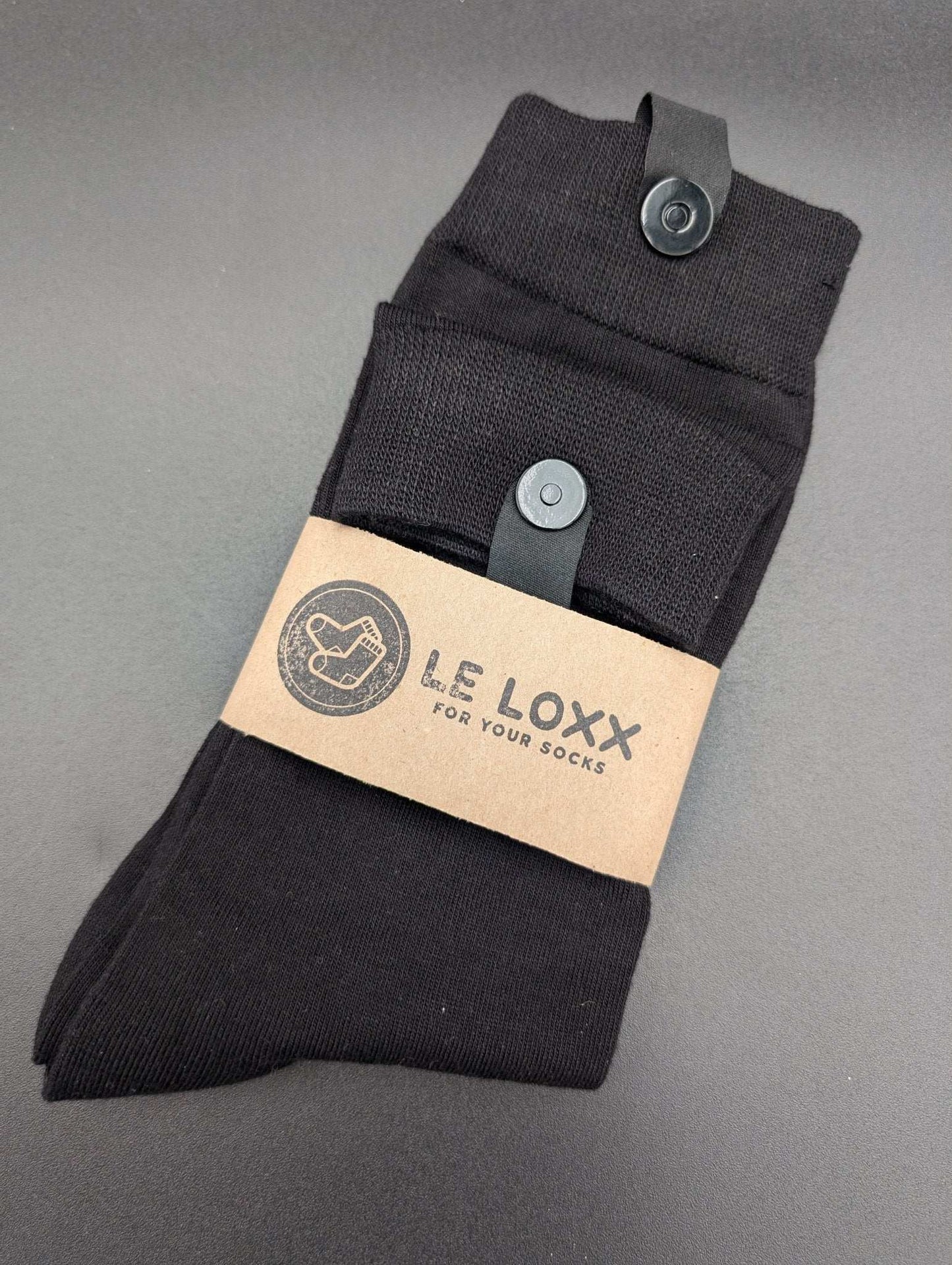 Toronto Black Business Socks – Magnetic Lock and Loop Design - Le Loxx