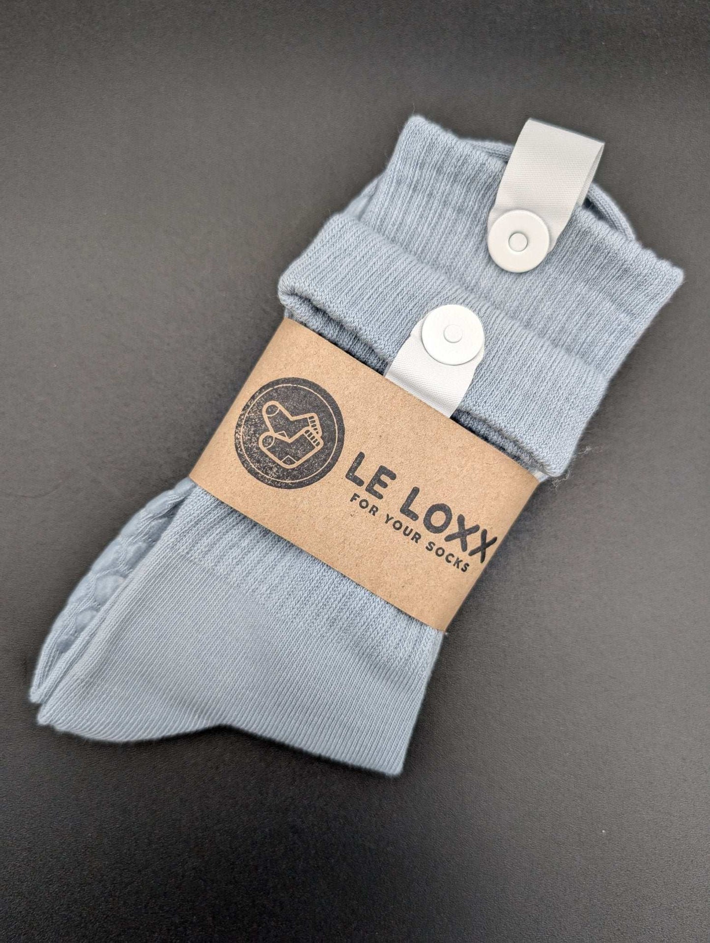 Sydney Blue Pilates Socks – Magnetic Lock and Loop Design - Le Loxx