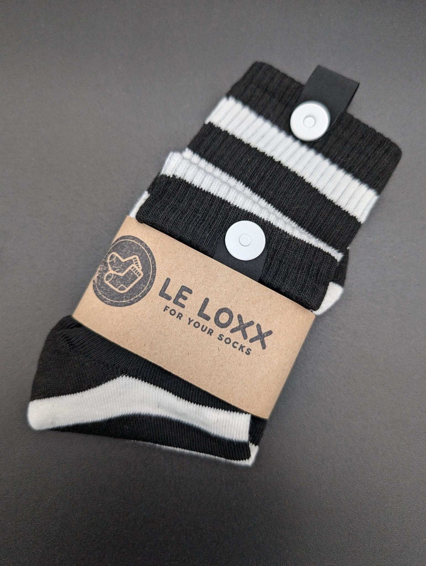 Zurich Striped Novelty Socks – Magnetic Lock and Loop Design - Le Loxx