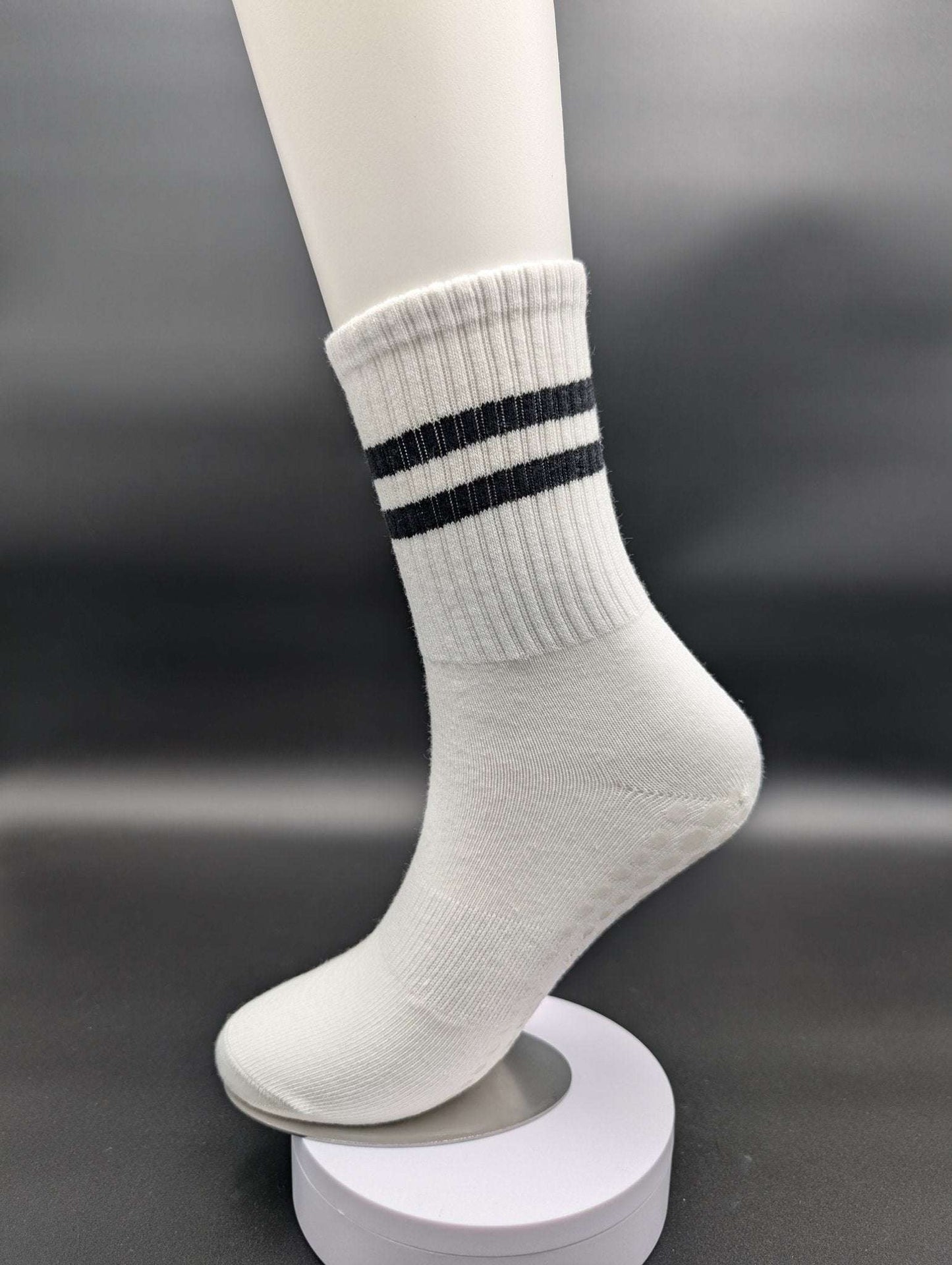 Sydney White Pilates Socks – Magnetic Lock and Loop Design - Le Loxx