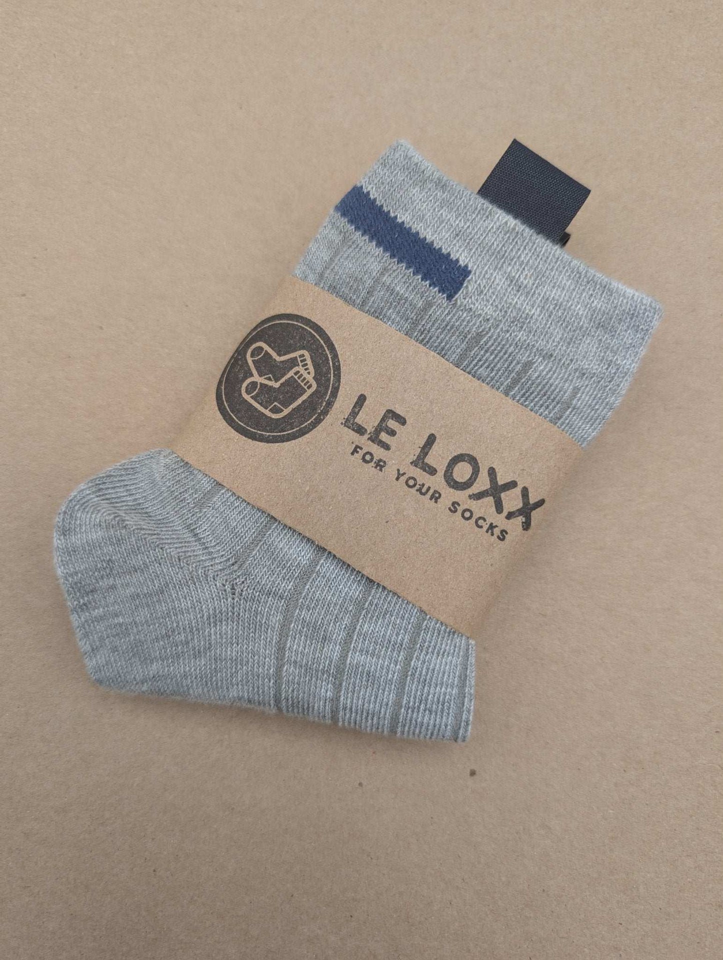 Sen Grey Kids Socks – Magnetic Lock and Loop Design - Le Loxx