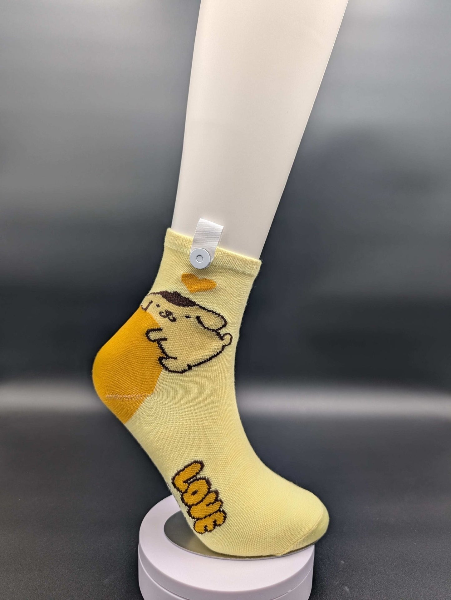 Princess Yellow Ankle Socks – Magnetic Lock and Loop Design - Le Loxx