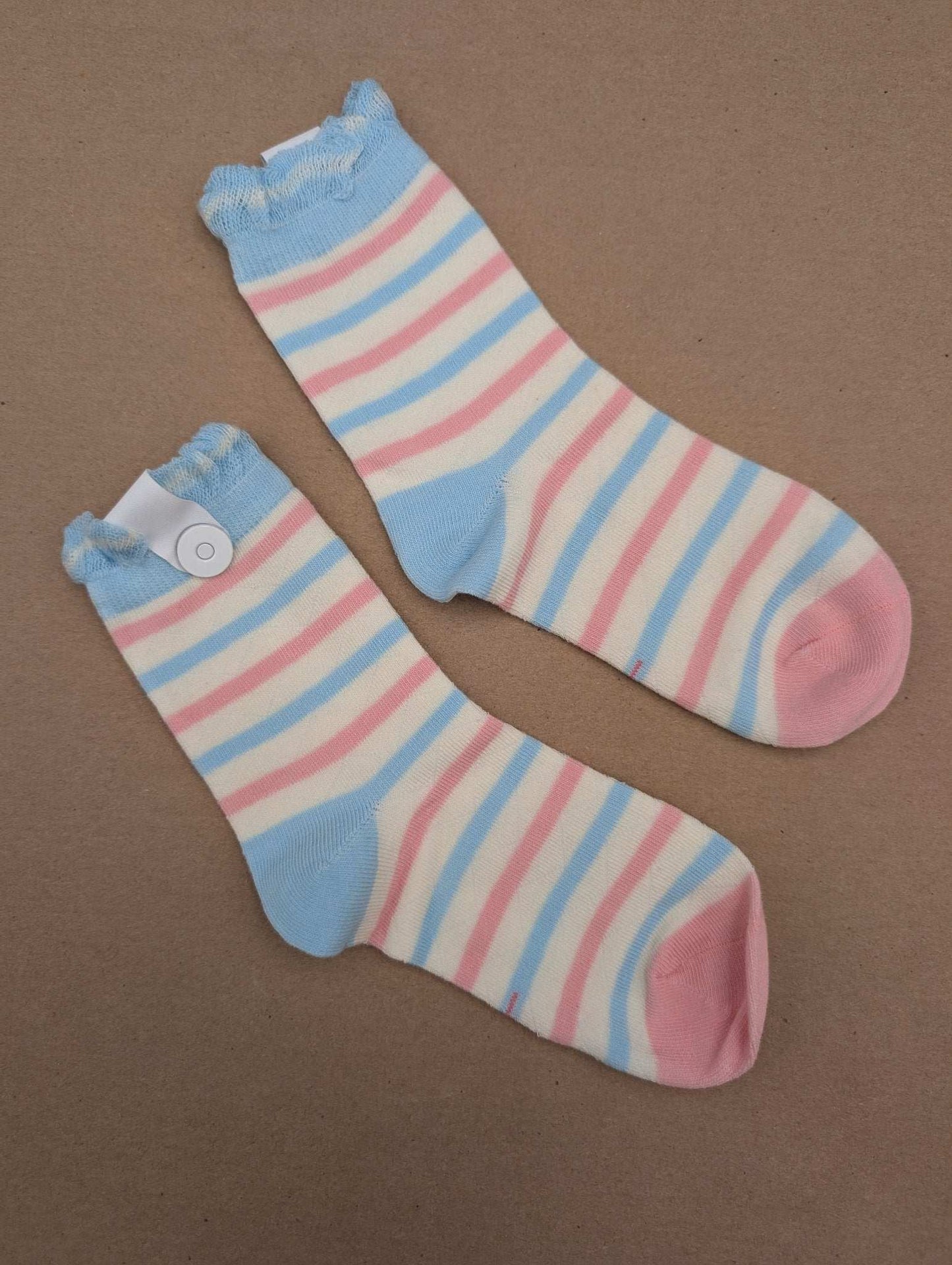 Lune Stripes Kids Socks – Magnetic Lock and Loop Design - Le Loxx