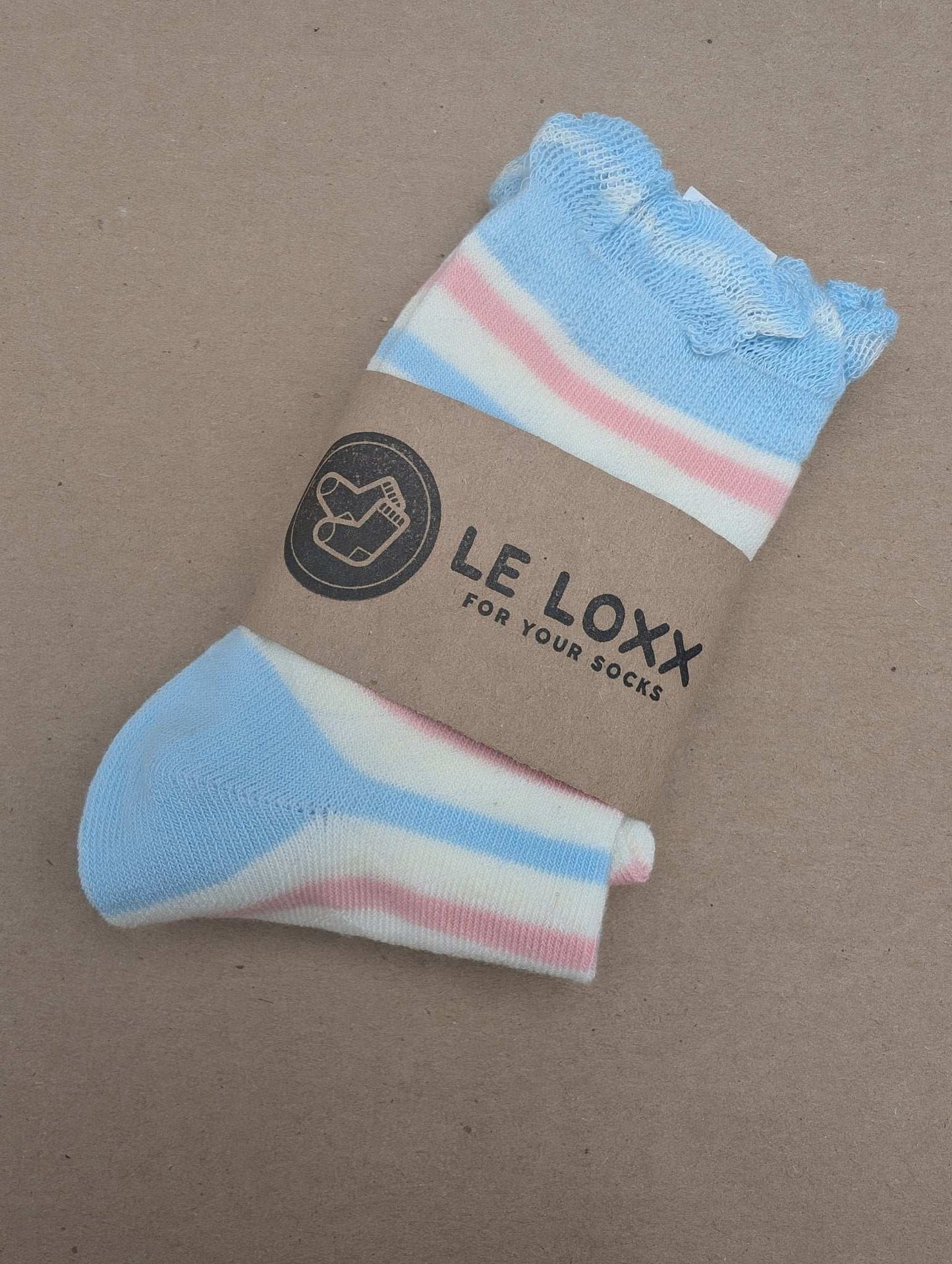 Lune Stripes Kids Socks – Magnetic Lock and Loop Design - Le Loxx