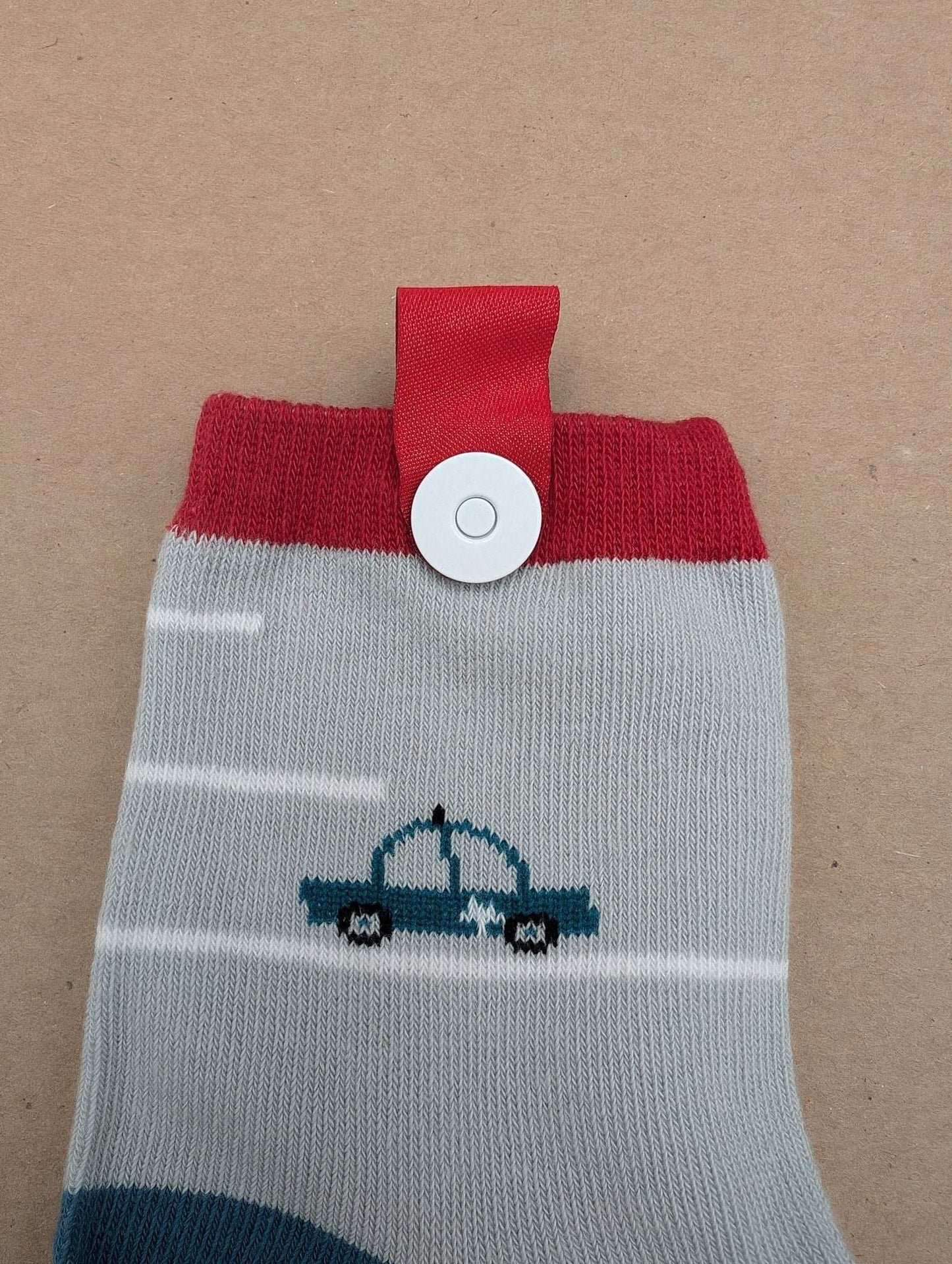 Benja Grey Car Kids Socks - Le Loxx