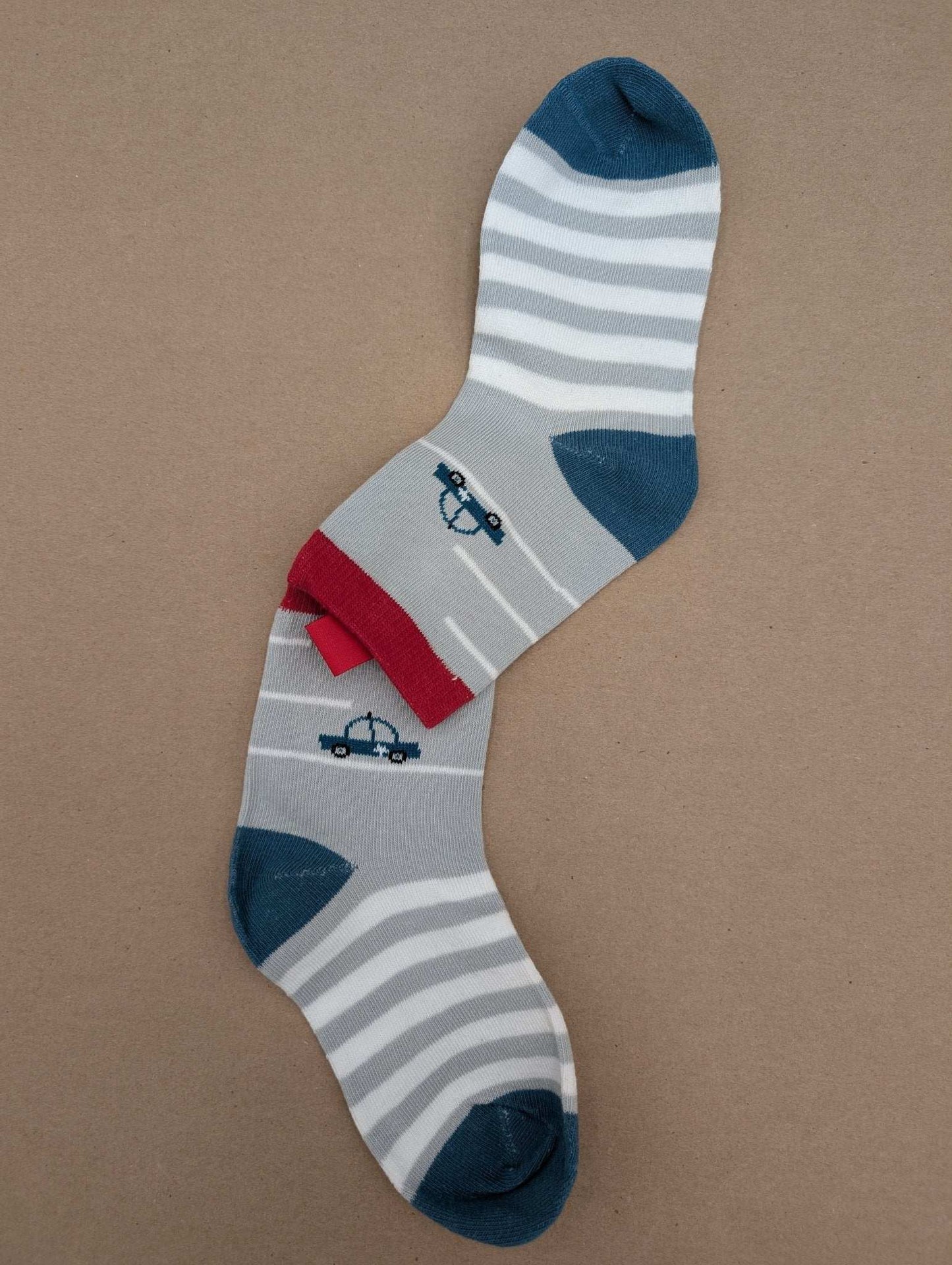 Benja Grey Car Kids Socks - Le Loxx