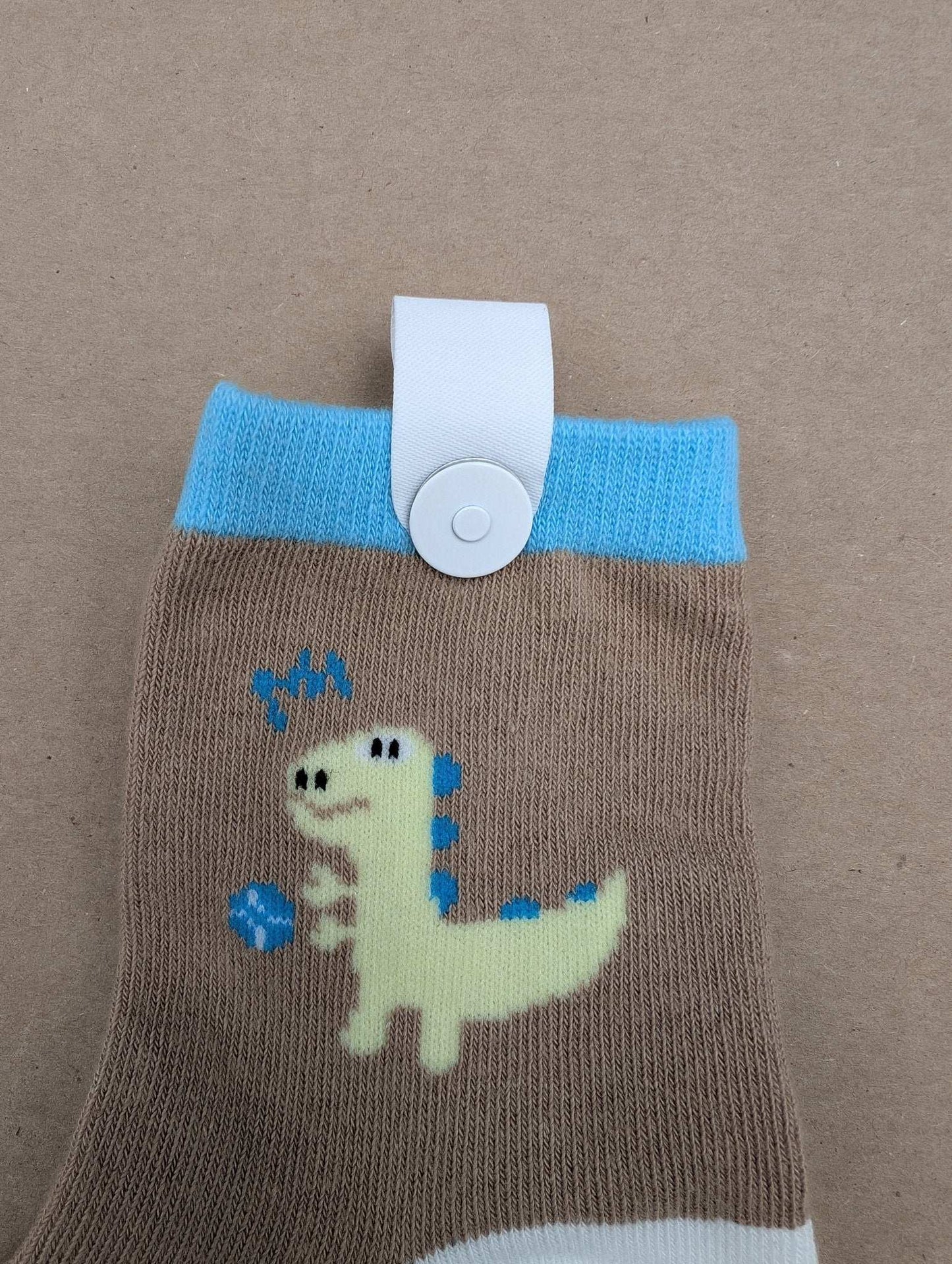 Benja Brown Dino Kids Socks - Le Loxx