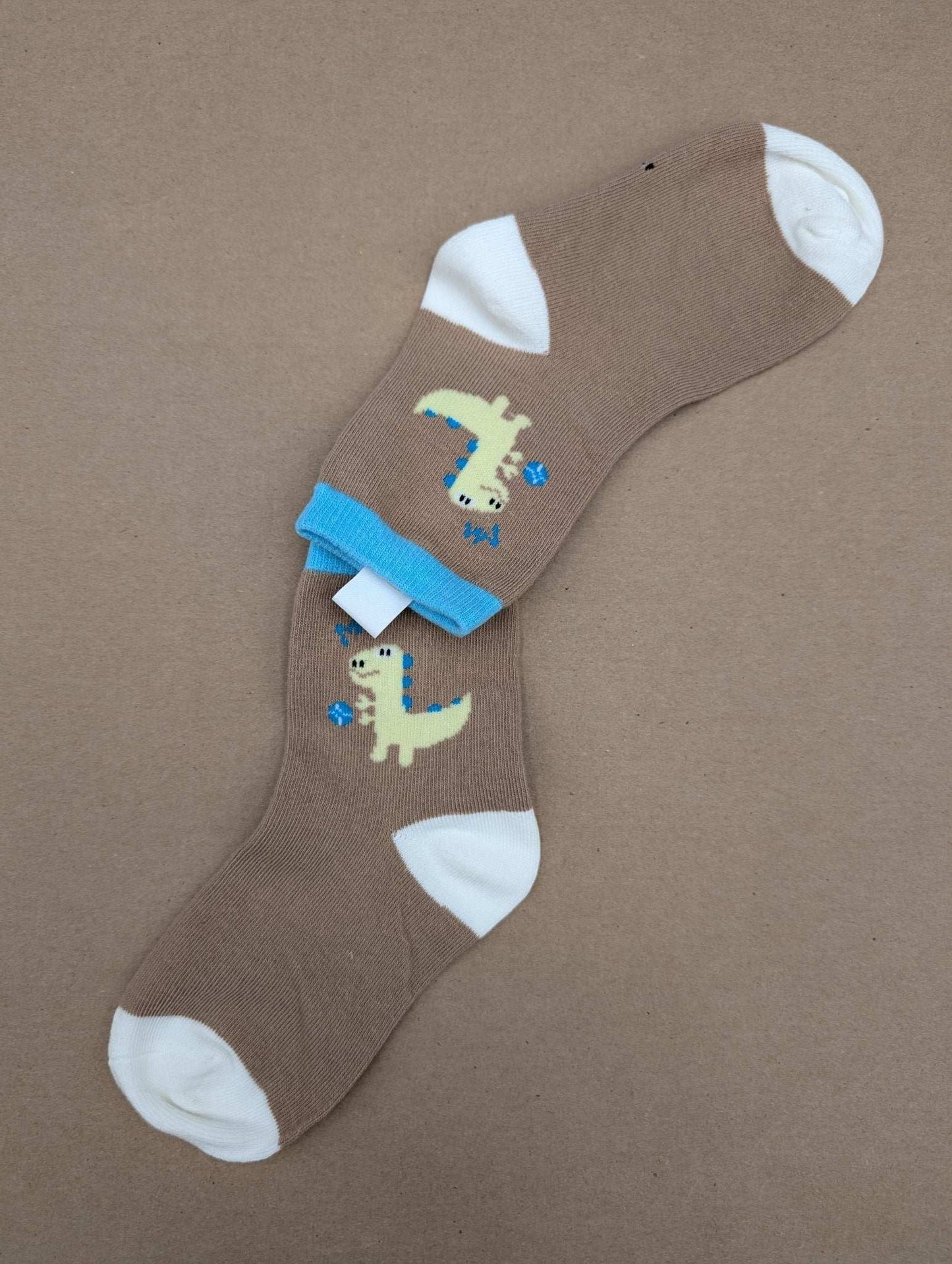 Benja Brown Dino Kids Socks - Le Loxx