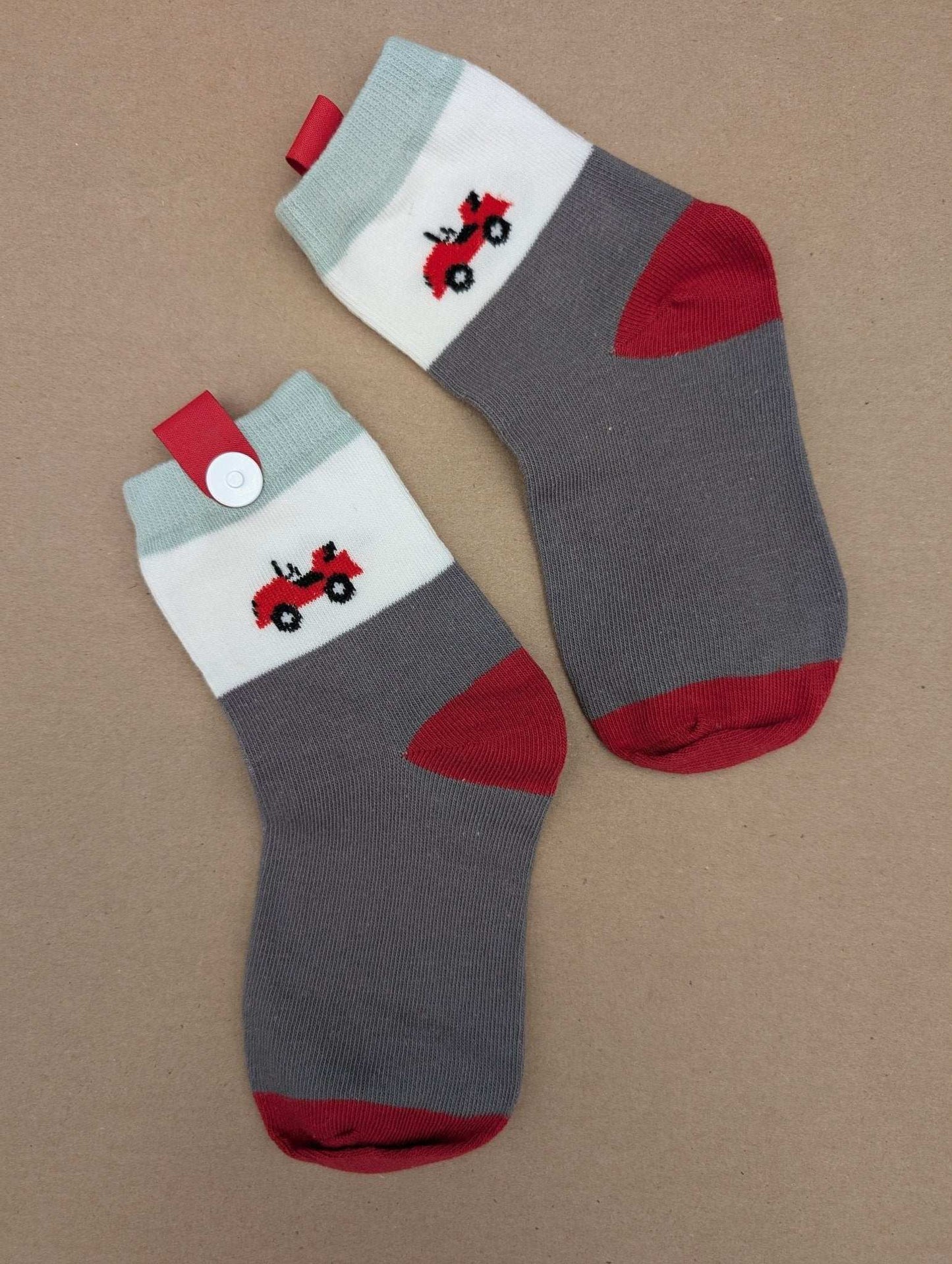 Benja Red Car Kids Socks - Le Loxx