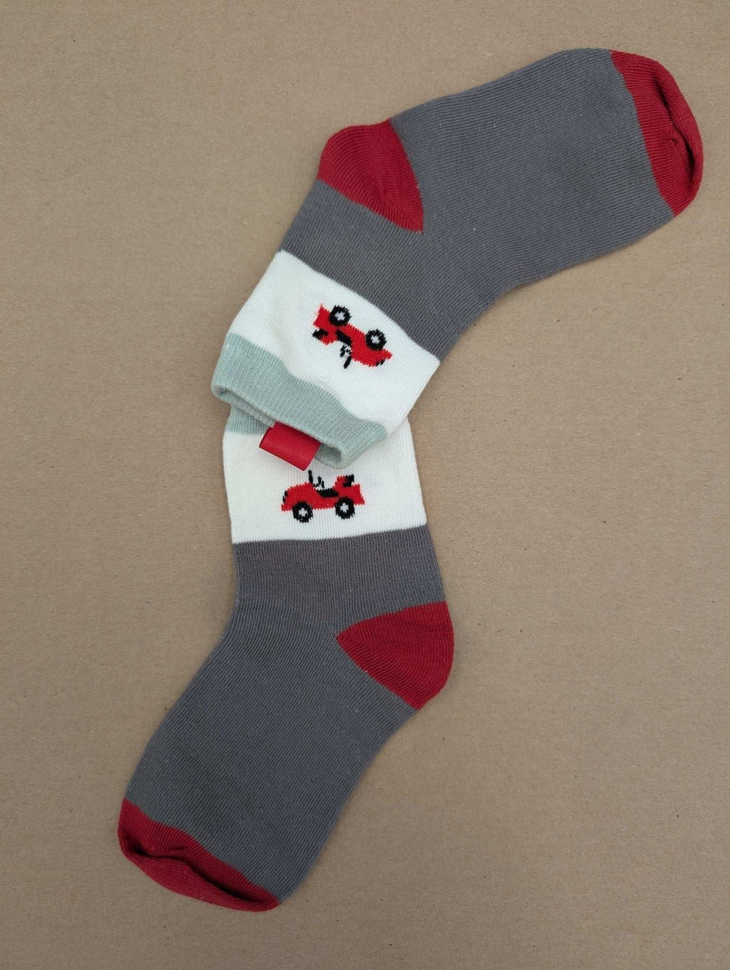 Benja Red Car Kids Socks - Le Loxx