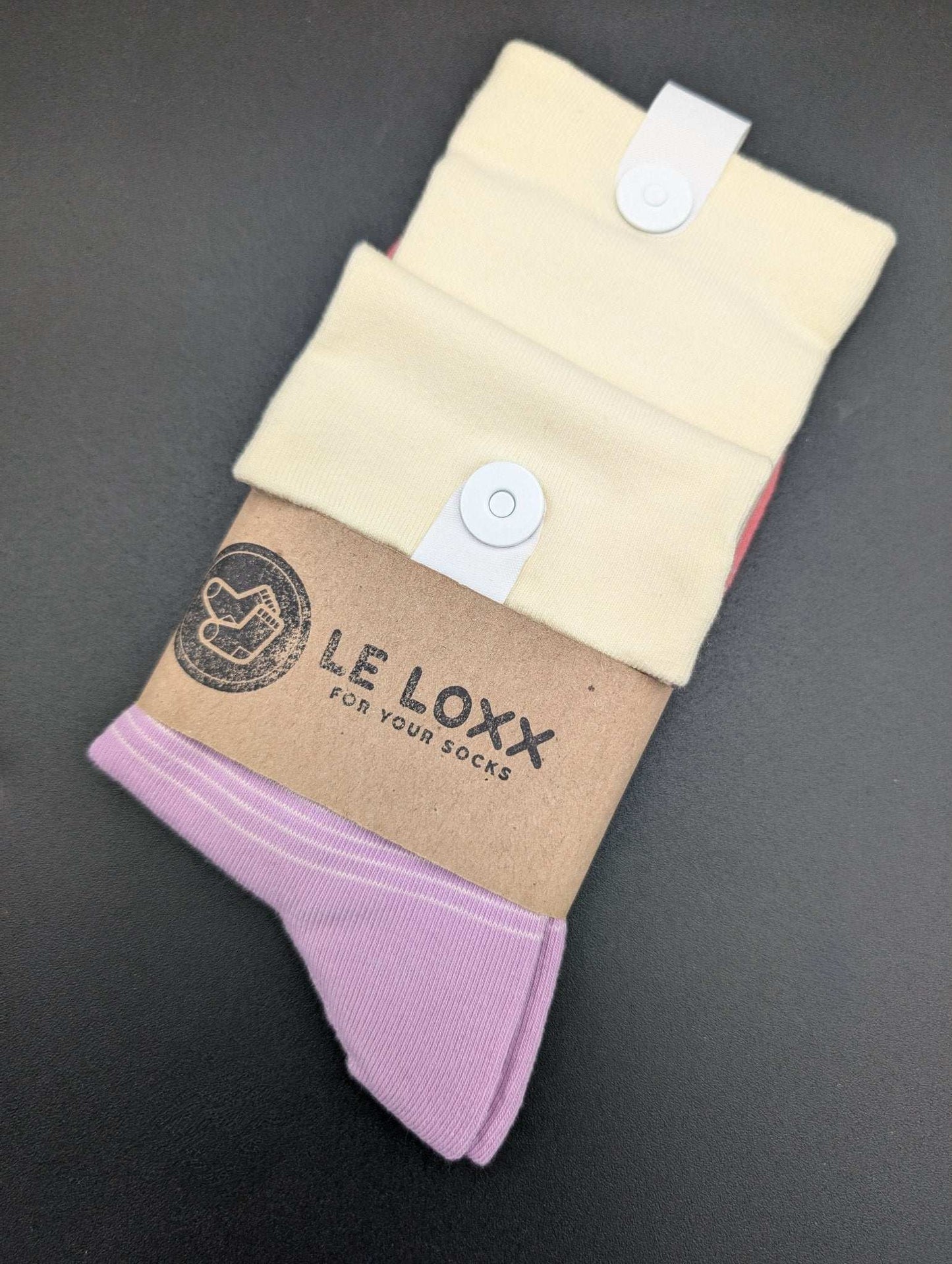 Corona Del Mar Pink Crew socks - Le Loxx