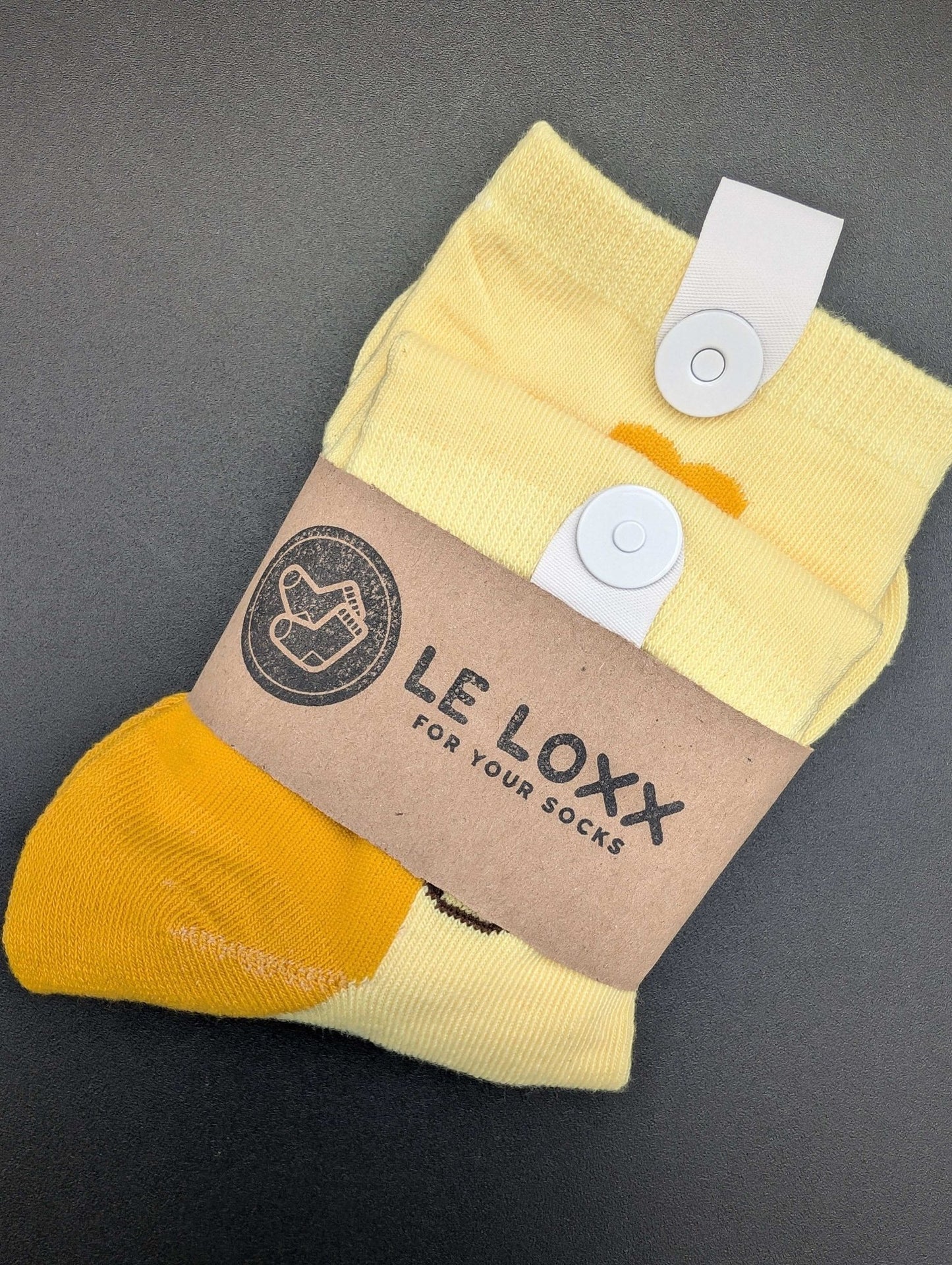 Princess Yellow Ankle Socks – Magnetic Lock and Loop Design - Le Loxx