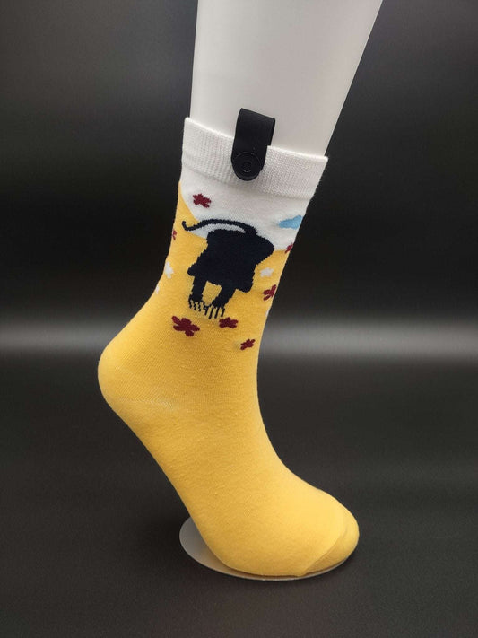 Bali Yellow high ankle socks - Le Loxx