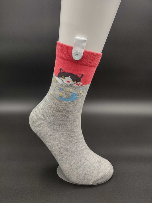 Bali Red high ankle socks - Le Loxx