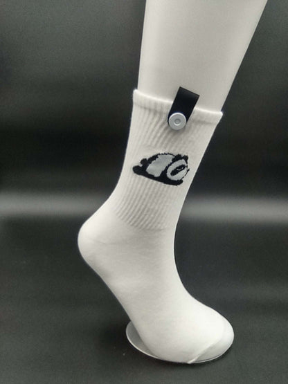 Honolulu Panda Crew Socks – Magnetic Lock and Loop Design - Le Loxx
