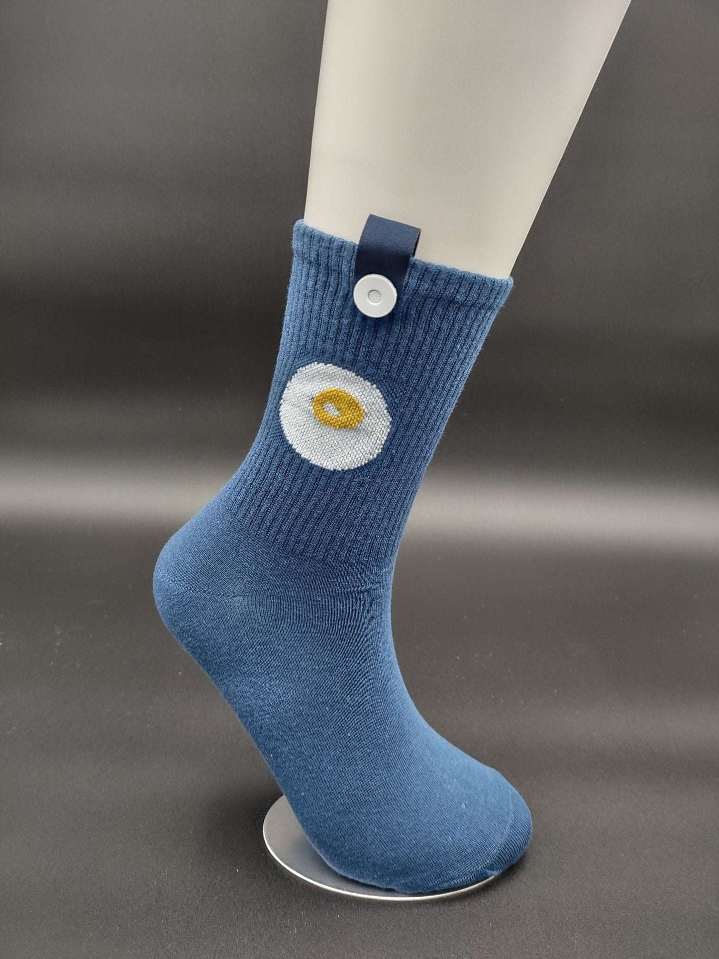 Honolulu Sunny Side Up Crew Socks – Magnetic Lock and Loop Design - Le Loxx