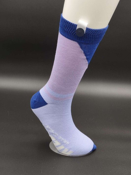 Kyoto Purple Novelty Crew Socks – Magnetic Lock and Loop Design - Le Loxx