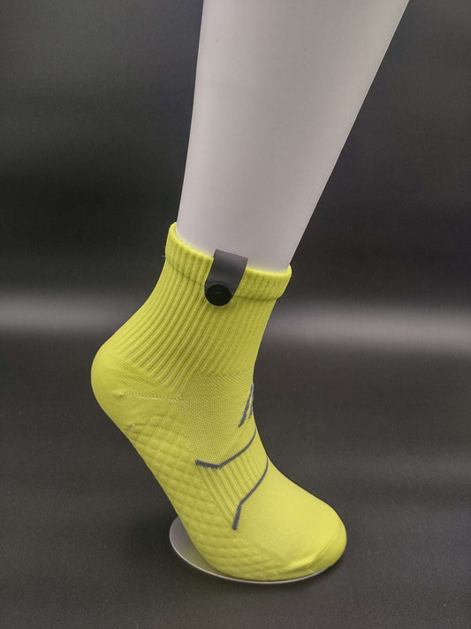 Stockholm Yellow Running Socks – Magnetic Lock and Loop Design - Le Loxx