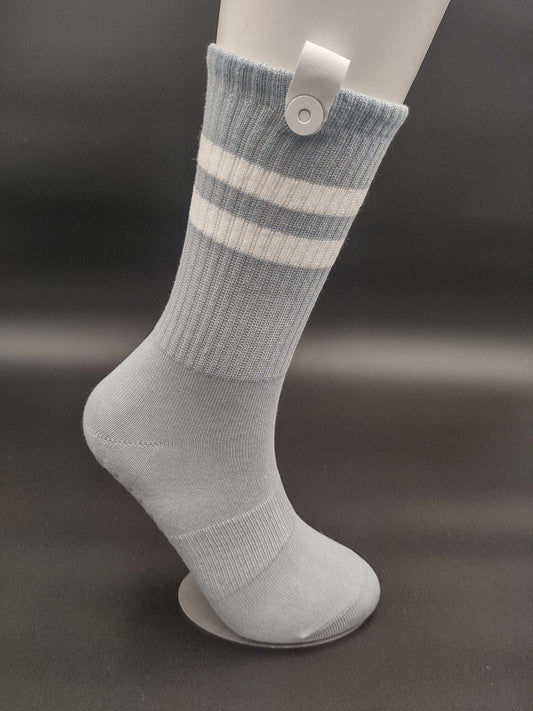 Sydney Blue Pilates Socks – Magnetic Lock and Loop Design - Le Loxx