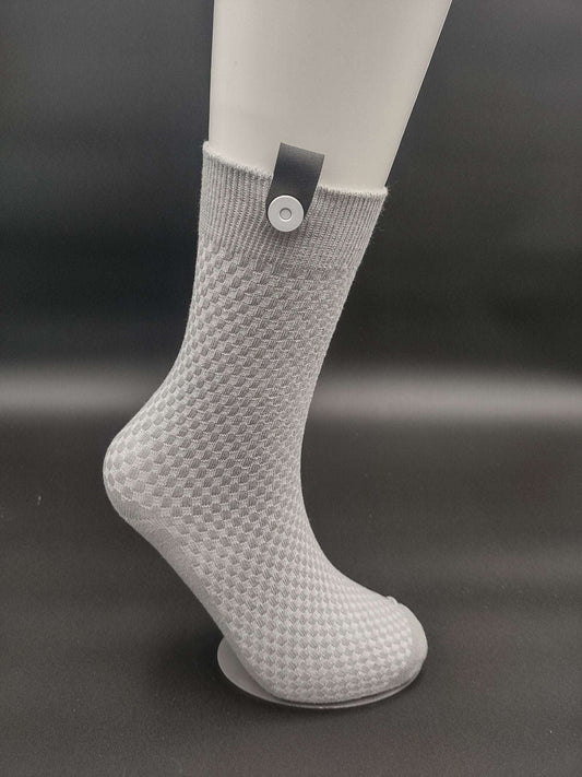 Shanghai Silver Bamboo Crew Socks – Magnetic Lock and Loop Design - Le Loxx