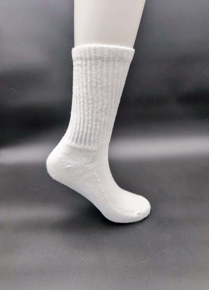 California Everyday Crew Socks (4 pairs) – Classic White for Work & Casual - Le Loxx