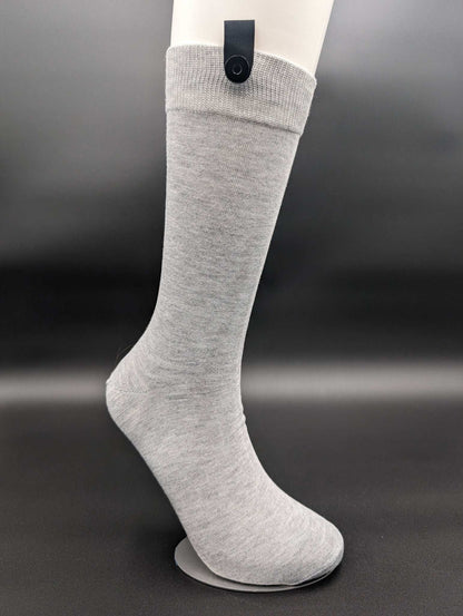 Greenland Light Grey Boardroom Socks – Magnetic Lock and Loop Design - Le Loxx