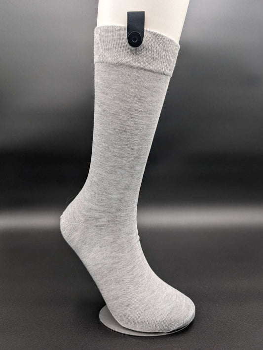Greenland Light Grey Boardroom Socks – Magnetic Lock and Loop Design - Le Loxx