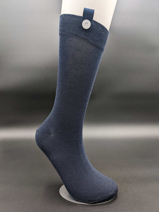Alaskan Summer Navy Blue Crew socks - Le Loxx
