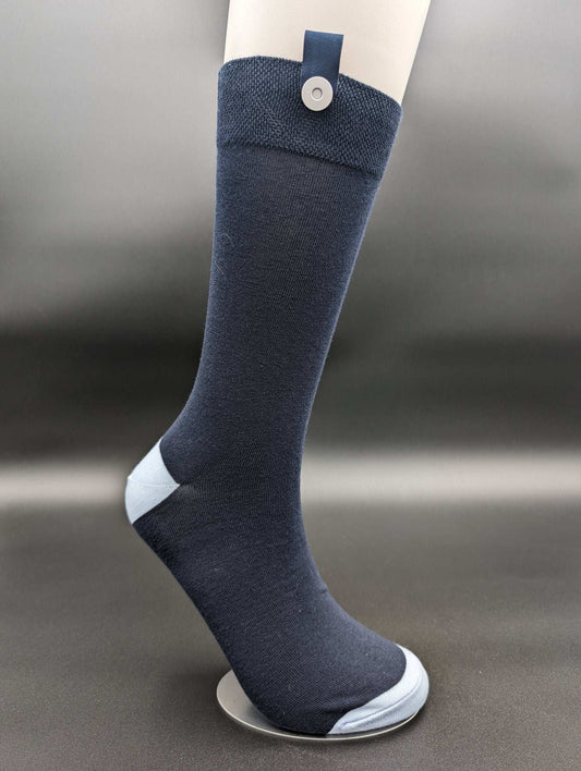Alaskan Summer Blue Crew socks - Le Loxx