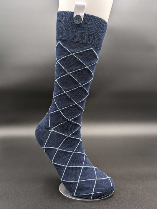 South of France Blue Executive Socks – Magnetic Lock and Loop Design - Le Loxx