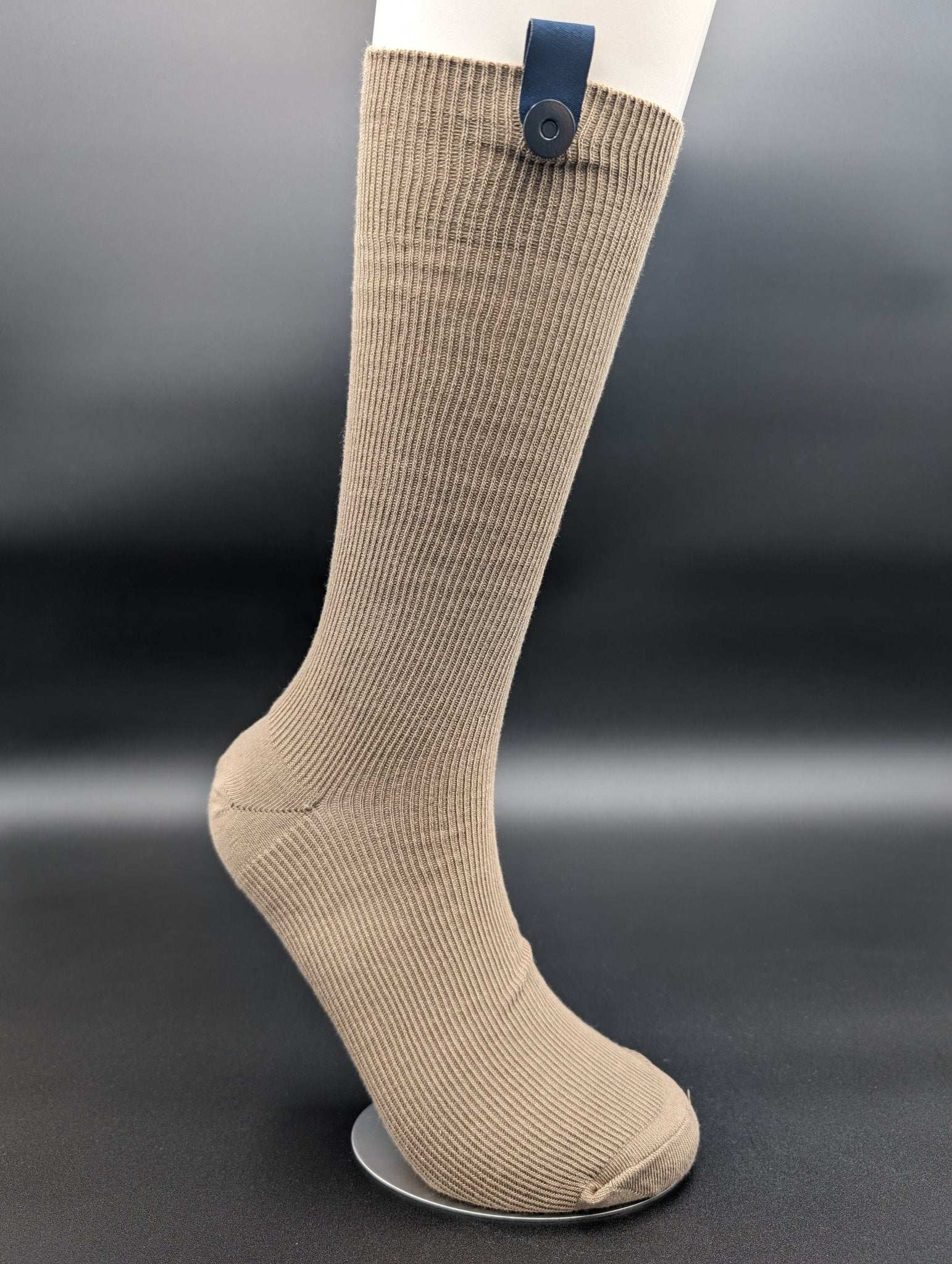 South of France Beige Executive Socks – Magnetic Lock and Loop Design - Le Loxx