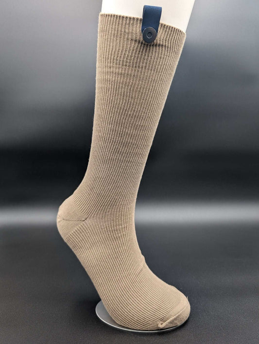 South of France Beige Executive Socks – Magnetic Lock and Loop Design - Le Loxx