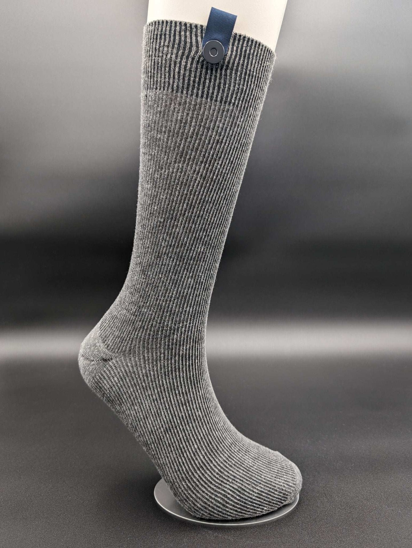 South of France Grey Executive Socks – Magnetic Lock and Loop Design - Le Loxx