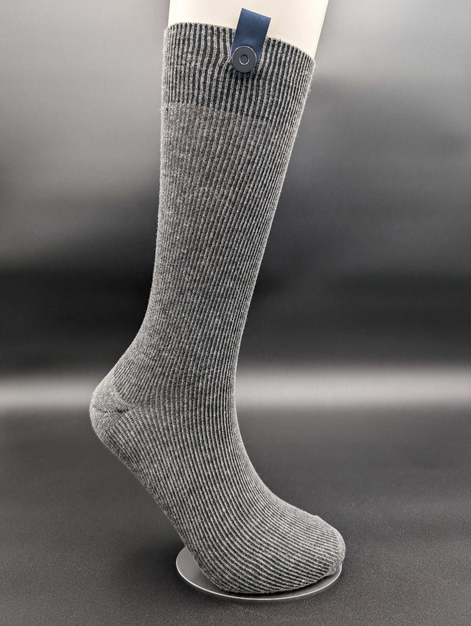 South of France Grey Executive Socks – Magnetic Lock and Loop Design - Le Loxx