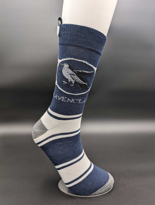 Witch & Warlock Blue Crew Socks – Magnetic Lock and Loop Design - Le Loxx