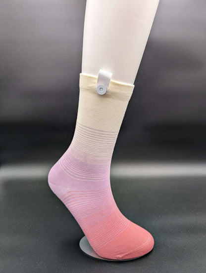 Corona Del Mar Pink Crew socks - Le Loxx