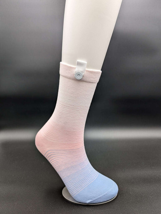 Corona Del Mar Light Pink Crew socks - Le Loxx