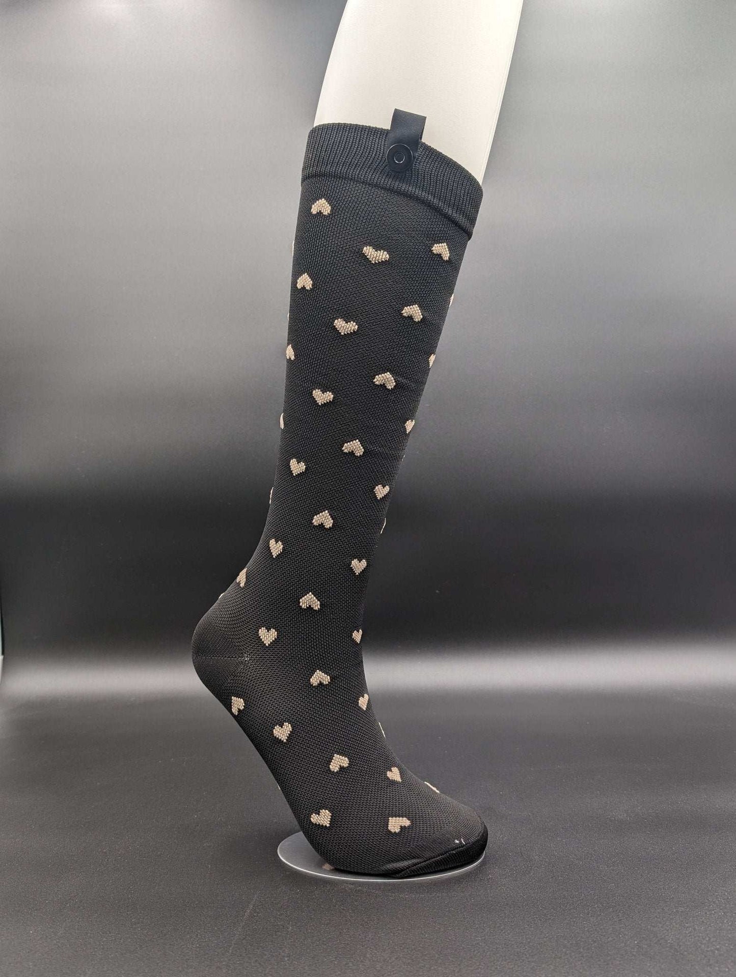 Montreal Hearts Compression Socks – Magnetic Lock and Loop Design - Le Loxx