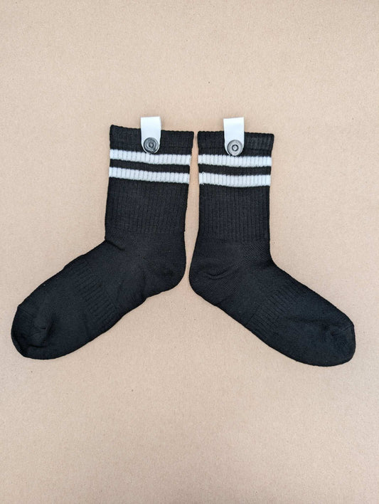 Lake Dark Kids Crew Socks – Magnetic Lock and Loop Design - Le Loxx