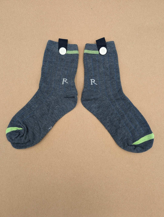 Sen Dark Blue Kids Socks – Magnetic Lock and Loop Design - Le Loxx