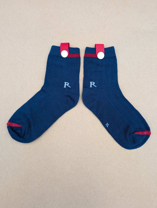Sen Blue Kids Socks – Magnetic Lock and Loop Design - Le Loxx