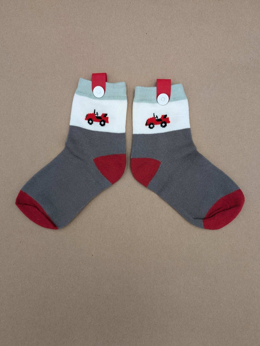Benja Red Car Kids Socks - Le Loxx